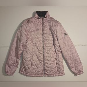 ZeroXposure Women's Sz Small Pink Quilted Puffer Jacket Coat Chevron Geometric
